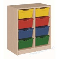 Шкаф для учебных материалов с контейнерами (70,5×80×45 см)