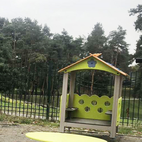 Дитячий ігровий будиночок Квіточка з лавками на майданчик, фото 3