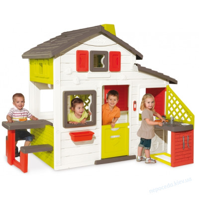 Будиночок ігровий для дітей з горищем і літньою кухнею Smoby