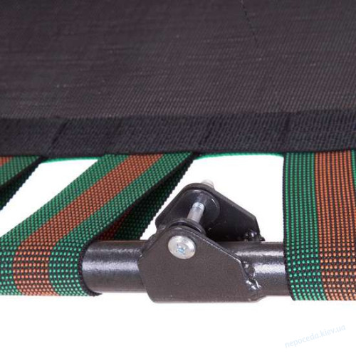 Фитнес батут для джампинга восьмиугольный с ручкой ø107см черный-зеленый, фото 6