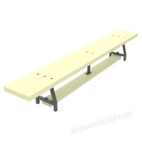 Гимнастическая скамейка 30х30см для спортзала белого цвета