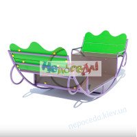 Детские качели уличные качалка лодочка Дуэт