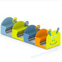 Детский игровой элемент уличный Сороконожка голубая