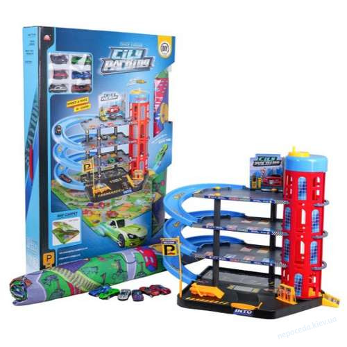Детский игрушечный паркинг + коврик, фото 8