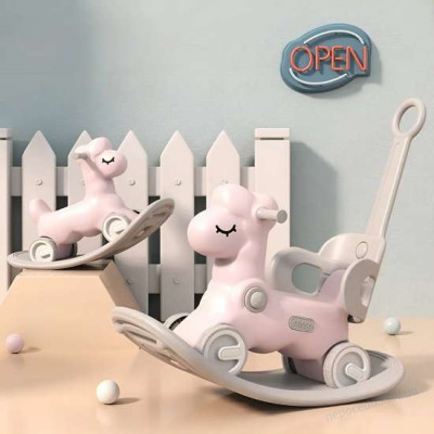 Лошадка-качалка 3в1 Sheepy розовая для девочки