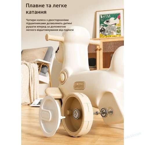 Лошадка-качалка 3в1 Sheepy кофейная детская с родительской ручкой, фото 6