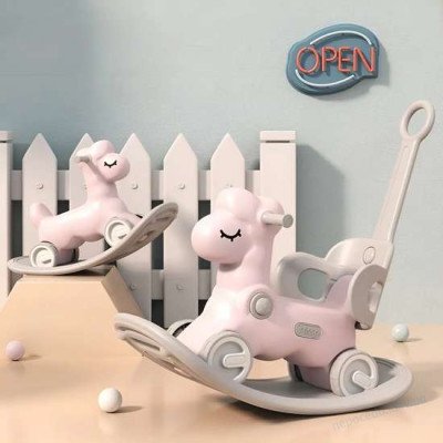 Лошадка-качалка 3в1 Sheepy розовая для девочки