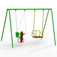 Уличные детские качели металлические Лошадка