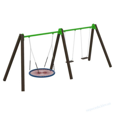 Качели Triple Fun Wood сиденья Аист и две сидушки