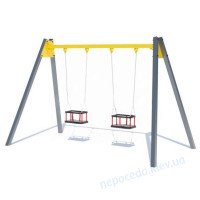 Качели с закрытыми сиденьями для самых маленьких деток уличные