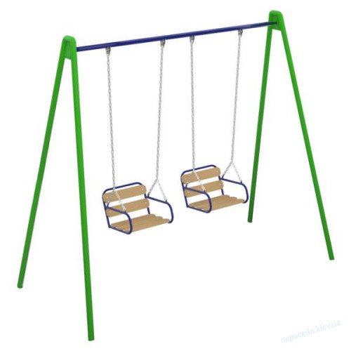 Двойные качели для детей Твист с сидениями на цепях, фото 2