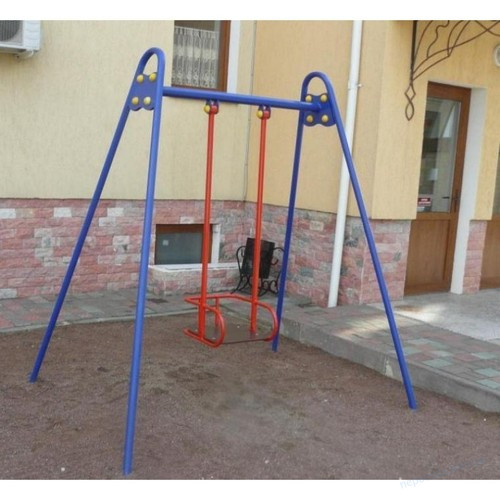 Детская качеля одинарная металлическая для улицы, фото 2