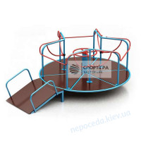 Дитяча карусель інклюзивна для ОФМ з пандусом на майданчик