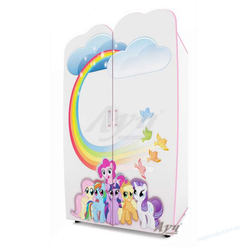 Шкаф «LITTLE PONY» белый девочке в комнату