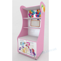 Стеллаж "Little Pony" для книг розовый.