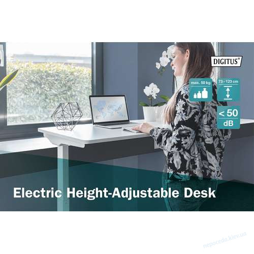 Стол DIGITUS Electric Height Adjustable 73-123cm белый, фото 7