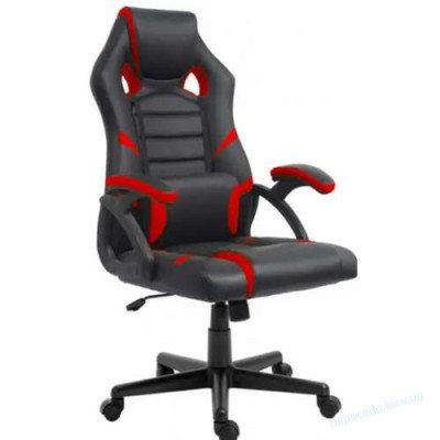 Игровое геймерское кресло KL-435 черно-красное вращающееся