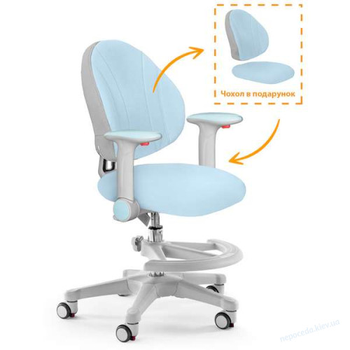 Детское кресло с подножкой Evo-kids Mio цвет серый, фото 3