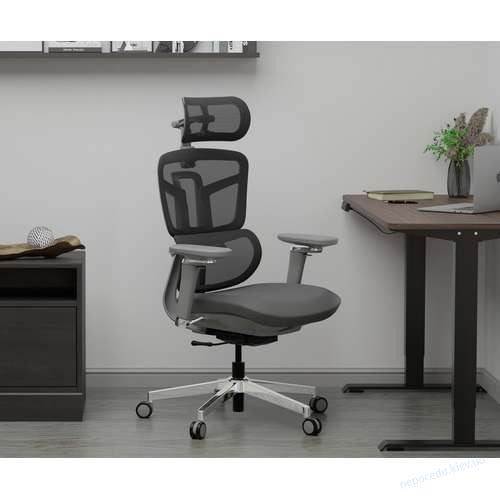 Крісло Mealux S4 Air Fabric Grey, фото 12