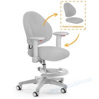 Детское кресло с подножкой Evo-kids Mio цвет серый