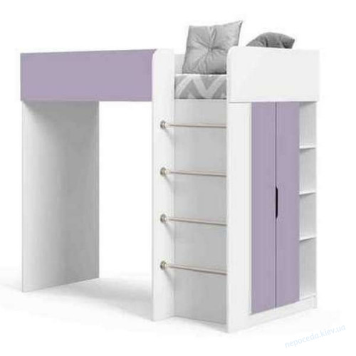 Детская кроватка Чердак Bed Room 3 корпус Белый со шкафом и лесенкой, фото 3