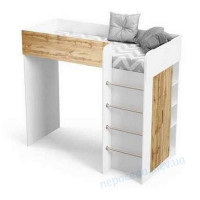 Детская кроватка Чердак Bed Room 3 корпус Белый со шкафом и лесенкой