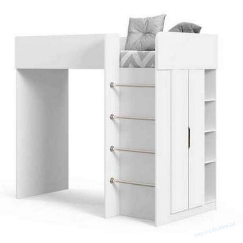 Детская кроватка Чердак Bed Room 3 корпус Белый со шкафом и лесенкой, фото 5