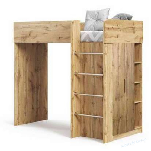 Кровать Чердак детский Bed Room 3 корпус дуб Тахо со шкафом и лесенкой