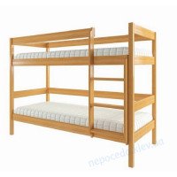 Детская двухьярусная крoвaть Экo-1 из ольхи 80/190 см