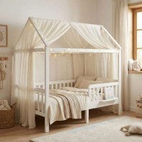Детская кроватка-домик Соня 80х160 см белая