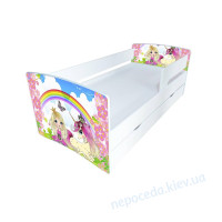 Детская кроватка Kinder-Cool с ящиком Принцесса и радуга длина - 174 см