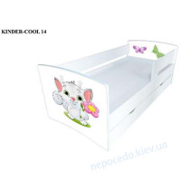 Детская кроватка с ящиком Kinder Cool Котик с цветочком