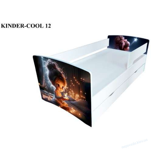 Детская кроватка с ящиком Kinder Cool Котик с цветочком, фото 3
