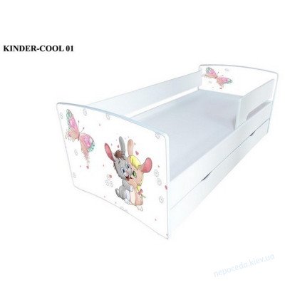 Детская кровать Kinder-Cool Зайки с ящиком длина - 174 см