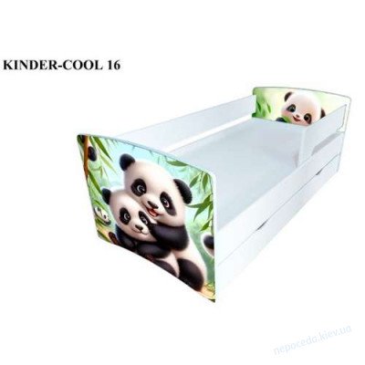 Ліжко Панди Kinder-Cool з бортиком і висувною скринькою