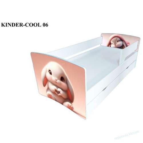 Одноярусная кровать Kinder-Cool Единорожка с ящиком для девочки, фото 1