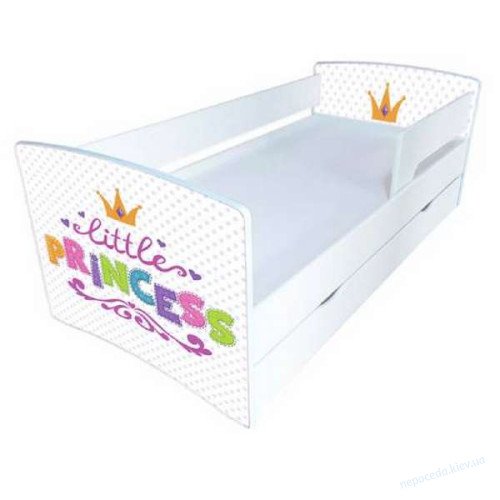 Кровать детская Kinder-Cool Принцесс с бортиками для девочки с ящиком, фото 8