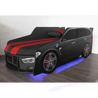 Кровати машинки Range Rover BMW с подсветкой в детскую комнату