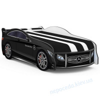 Детская кровать в виде авто SPACE Mercedes-BENZ с матрасом черная