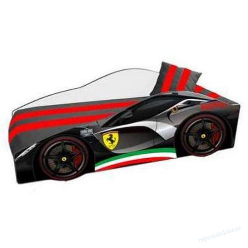 Машинка кровать для мальчика Ferrari Элит 70x150 + матрас, фото 3