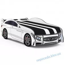 Ліжечко машинка SPACE Mercedes-BENZ +матрац+подушка (біла)