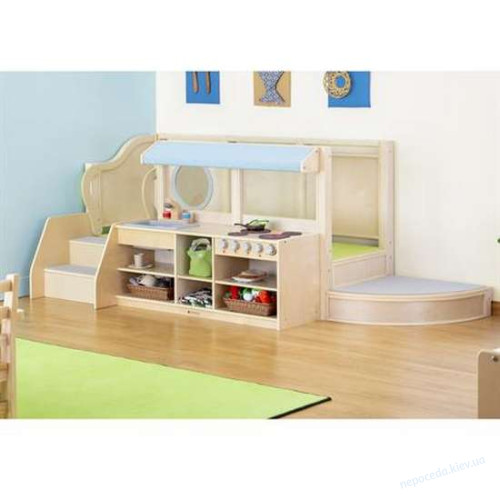 Детский деревянный игровой комплекс Кухня с подиумом, фото 3