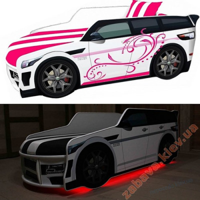 Кровать машина для девочки Premium Led