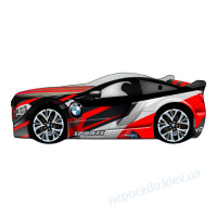 Кровать в виде авто SPACE красная