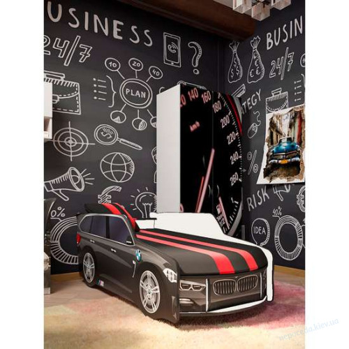  Кровать машина чёрная bmw, фото 2
