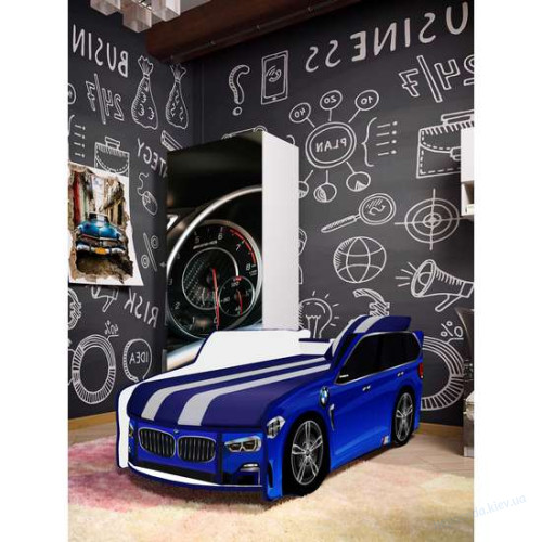  Кровать машина чёрная bmw, фото 5