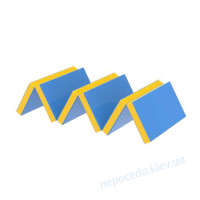 Дитячий складний спортивний мат 300х100х5 см із 6 частин з пінополіуретан ПВХ рі..