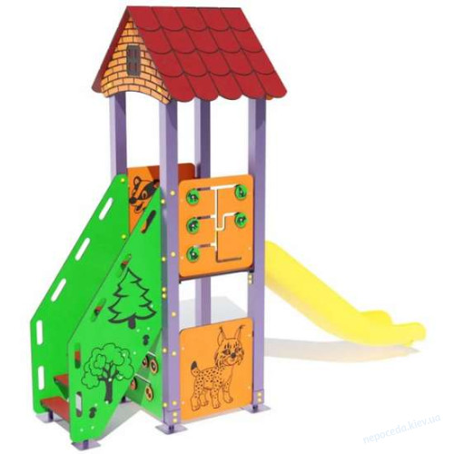 Игровой комплекс Лесные друзья  DIO701HDPE пластик на улицу, фото 2