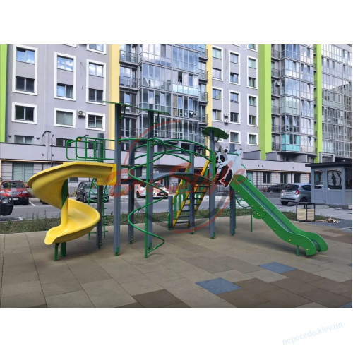 Детский игровой комплекс "Мишка" уличный современный, фото 5