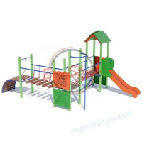 Детская площадка с горкой и мостиками